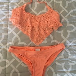 Salmon colored bikini